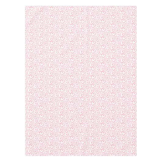 Moderne borstelroze witte patroon tafelkleed (Voorkant)