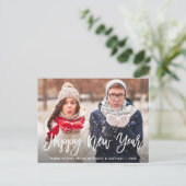 Moderne Borstelscript, gelukkig nieuwjaar Briefkaart (Staand voorkant)