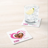 Moderne Borstkanker Warrior Fotonaam Kartonnen Onderzetters (Insitu)