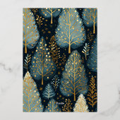 Moderne Bos Aangepaste Kerstmis Fotoboog Folie Feestdagenkaart (Achterkant)