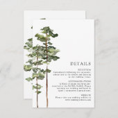Moderne bos bruiloft details informatiekaartje (Voorkant / Achterkant)