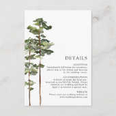 Moderne bos bruiloft details informatiekaartje (Voorkant)