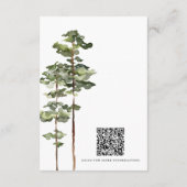 Moderne bos bruiloft details informatiekaartje (Achterkant)