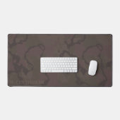 Moderne Bos Camo Camouflage Patroon Naam Bureaumat (Keyboard & Muis)