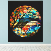MODERNE BOS JAPANSE KUNSTSTIJL CANVAS AFDRUK (Insitu (Houten vloer))