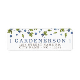 Moderne bosbessen etiket