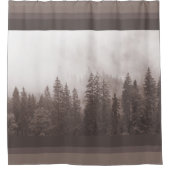 Moderne bosboombossen met kajuit douchegordijn (Voorkant)