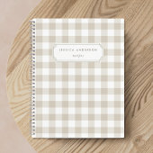 Moderne bosbouw beige buffel check Recipe Notitieboek