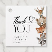 Moderne bosdieren bedankt bedankjes labels (Voorkant)