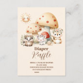 Moderne bosdieren Bos Jongen Diapper Raffle Informatiekaartje (Voorkant)