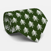Moderne bosgroene kerstboom stropdas (Opgerold)