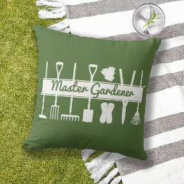 Moderne bosgroene Master Gardener Buitenkussen