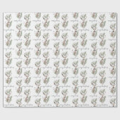 Moderne bosherten Waterverf kerstvakantie Cadeaupapier (Vlak)