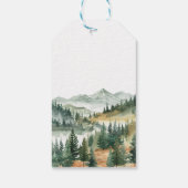 Moderne bossen schattige dieren dank u cadeaulabel (Achterkant)