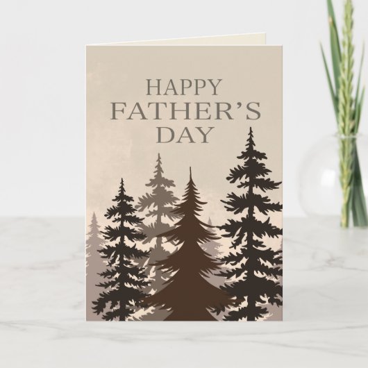 Moderne Bossen Vaderdag Boom Inspiratie Kaart (Voorkant)