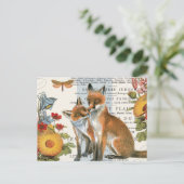 Moderne  bosvos briefkaart (Staand voorkant)