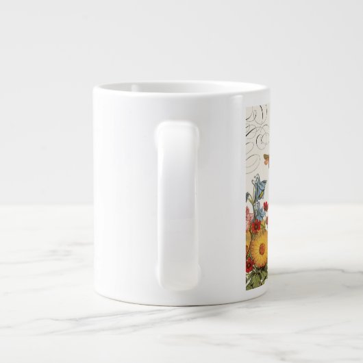 Moderne  bosvos grote koffiekop (Achterkant)