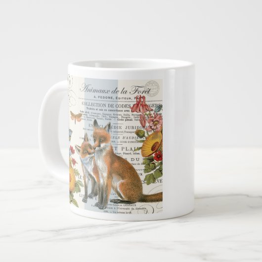 Moderne  bosvos grote koffiekop (Links)