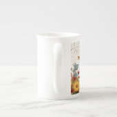 Moderne  bosvos porselein kop (Achterkant)