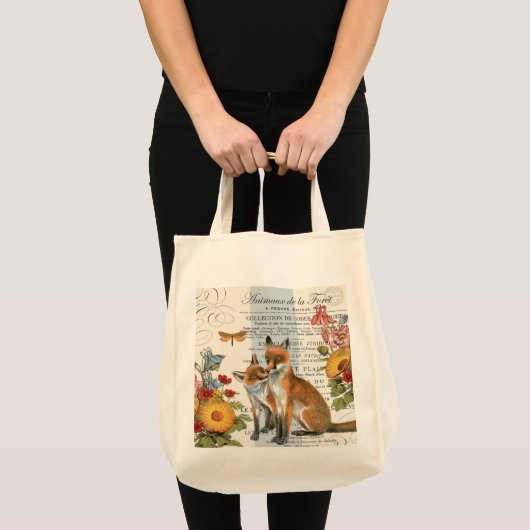 Moderne  bosvos tote bag (Voorkant (product))
