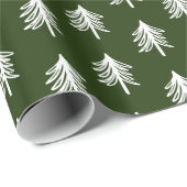 Moderne bosvriendelijke groenkerstboomwerkpapier cadeaupapier (Rol Hoek)