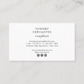 Moderne botanisch geschilderde waterverf laat mini visitekaartje (Achterkant)