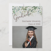 Moderne Botanische Aangepaste Details Afstudeerfee Kaart (Voorkant)