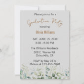 Moderne Botanische Aangepaste Details Afstudeerfee Kaart (Achterkant)