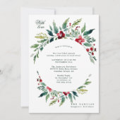 Moderne botanische aangepaste Kerst-feestviering Kaart (Voorkant)