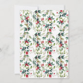 Moderne botanische aangepaste Kerst-feestviering Kaart (Achterkant)