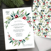 Moderne botanische aangepaste Kerst-feestviering Kaart