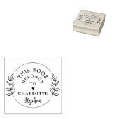 Moderne botanische aangepaste naam Dit boek behoor Rubberstempel (Gestempeld)