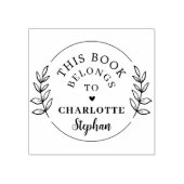 Moderne botanische aangepaste naam Dit boek behoor Rubberstempel (Afrduk)