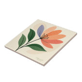 Moderne Botanische Abstracte Bloemkunst Tegeltje (Zijkant)