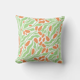 Moderne botanische abstracte kussensloop Groen Kussen