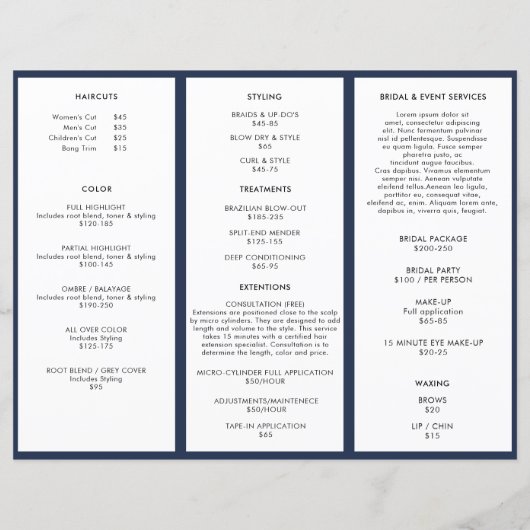 Moderne Botanische Bedrijfs drievoudige Brochure (Achterkant)