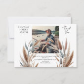 Moderne botanische begrafenis bedankkaart (Voorkant)