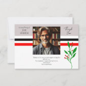 Moderne botanische begrafenis bedankkaart (Voorkant)