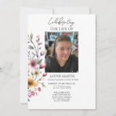 Moderne botanische begrafenisdienst e-vite kaart (Voorkant)