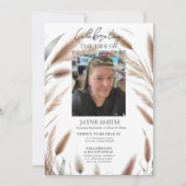 Moderne botanische begrafenisdienst e-vite kaart (Voorkant)