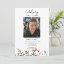 Moderne botanische begrafenisdienst e-vite