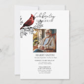 Moderne botanische begrafenisdienst e-vite kaart (Voorkant)