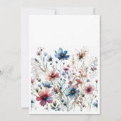 Moderne botanische begrafenisdienst e-vite kaart (Achterkant)