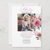 Moderne botanische begrafenisdienst e-vite kaart (Voorkant)