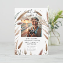 Moderne botanische begrafenisdienst e-vite