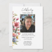 Moderne botanische begrafenisdienst e-vite kaart (Voorkant)