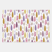 Moderne botanische berry Pattern Inpakpapier Vel (Voorkant)