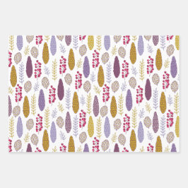 Moderne botanische berry Pattern Inpakpapier Vel