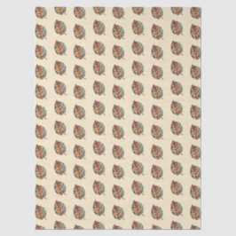 Moderne Botanische Blad Serene Savanne Tissuepapier