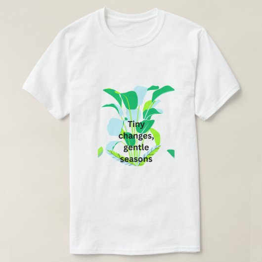 Moderne botanische blad t-shirt (Design voorkant)
